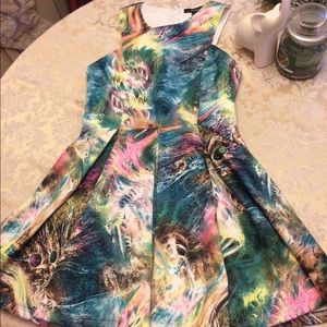 Forever 21 Peacock Dress, Size Medium